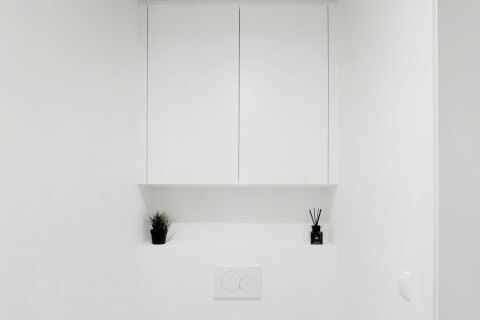 Armoire murale wc en Front White