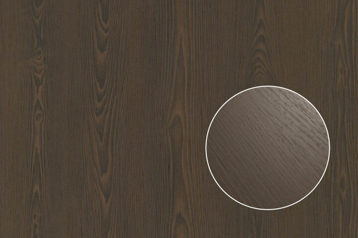 Couleur de bois appelée 'Patinated Brown' pour votre armoire sur mesure de Custoro