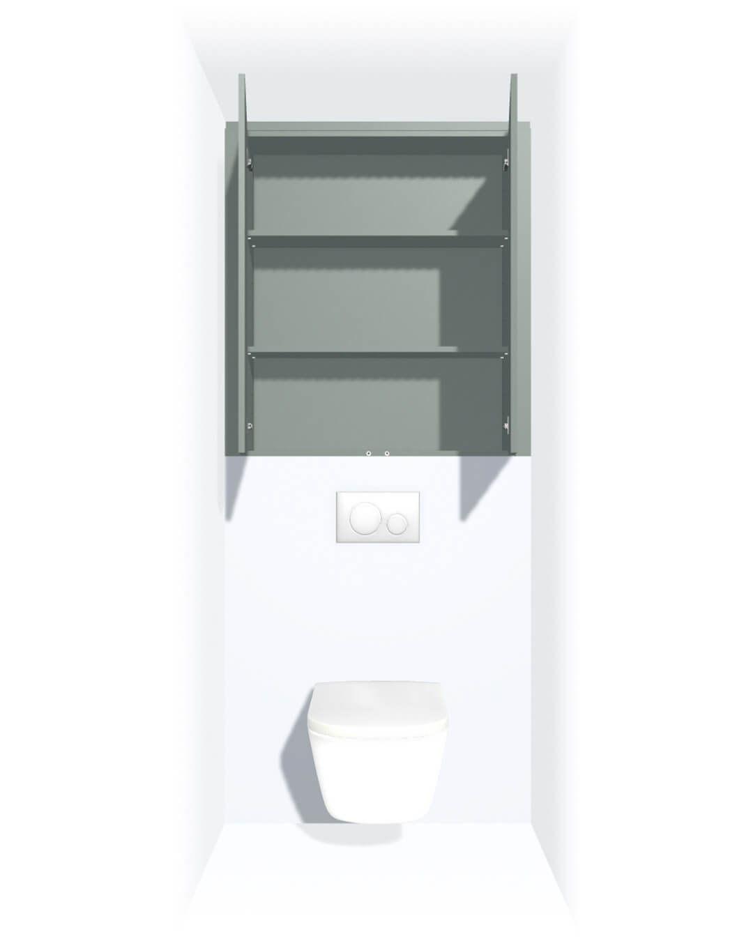 Armoire de toilette en vert