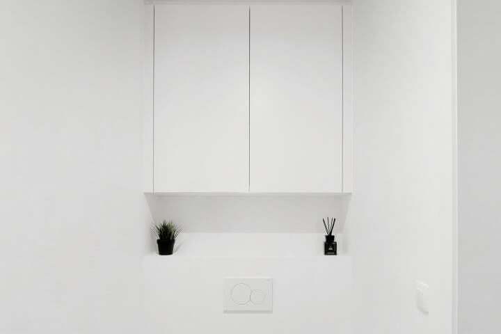 Armoire murale wc en Front White