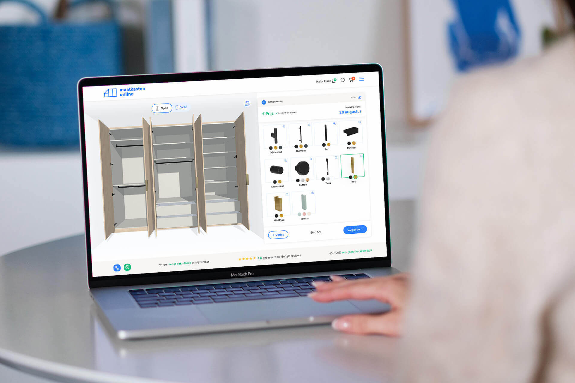 Concevez votre armoire sur mesure en ligne chez Custoro