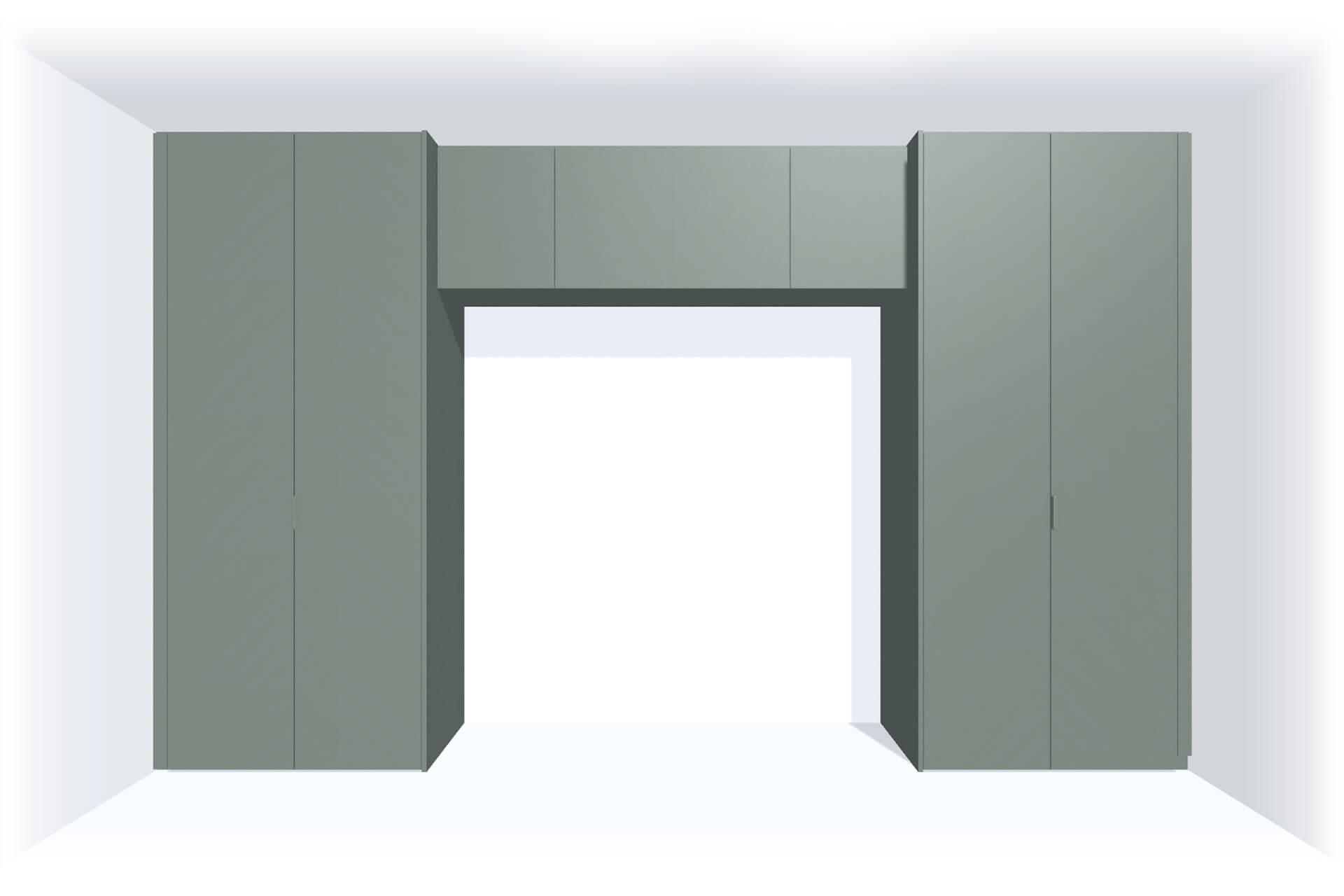 Armoire à pont vert sur mesure