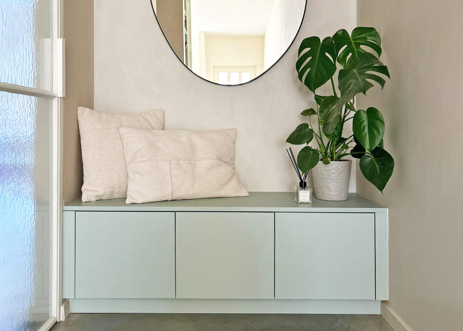 Banc de rangement en Industrial Green de Custoro