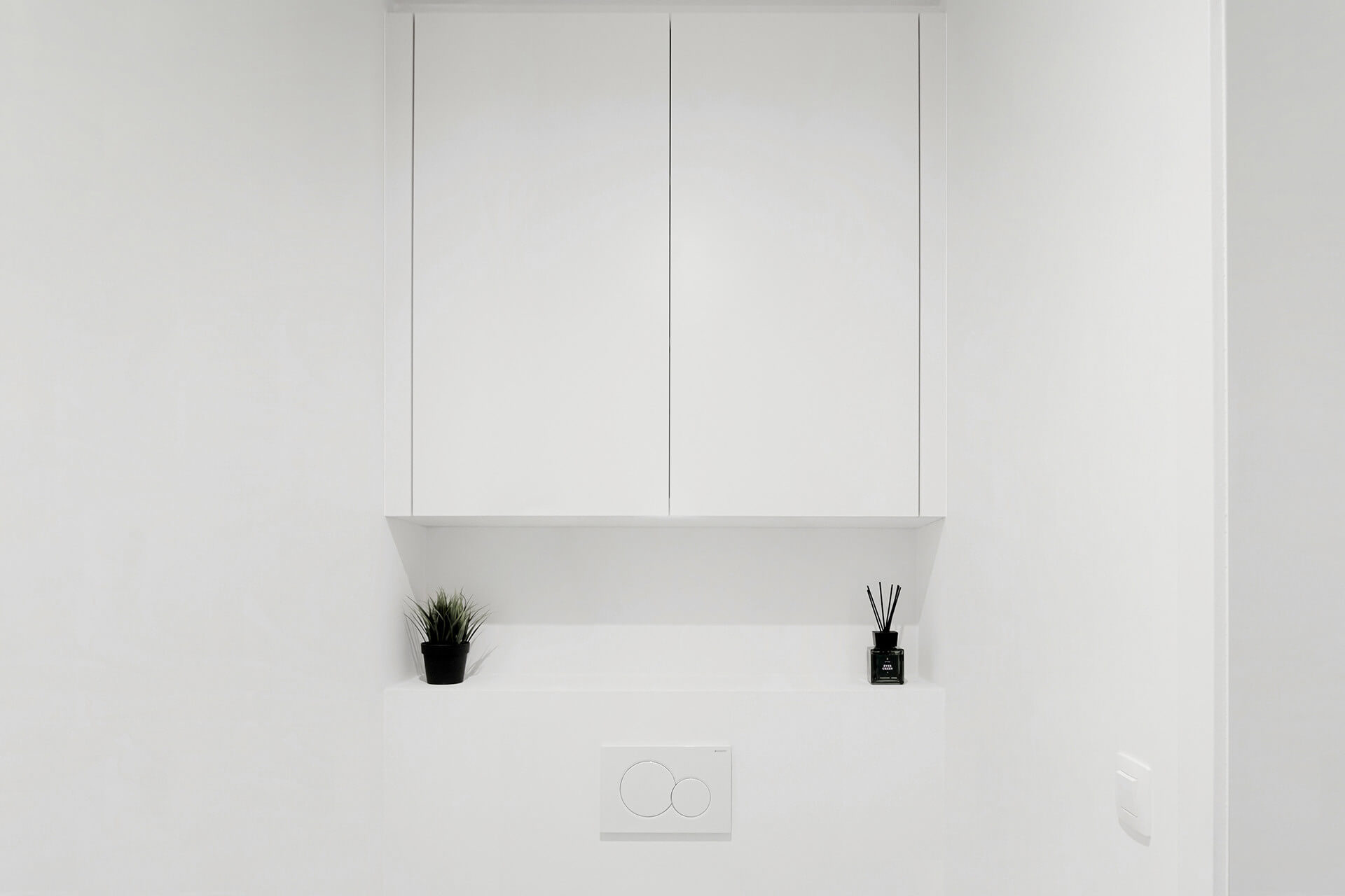 Armoire murale wc en Front White