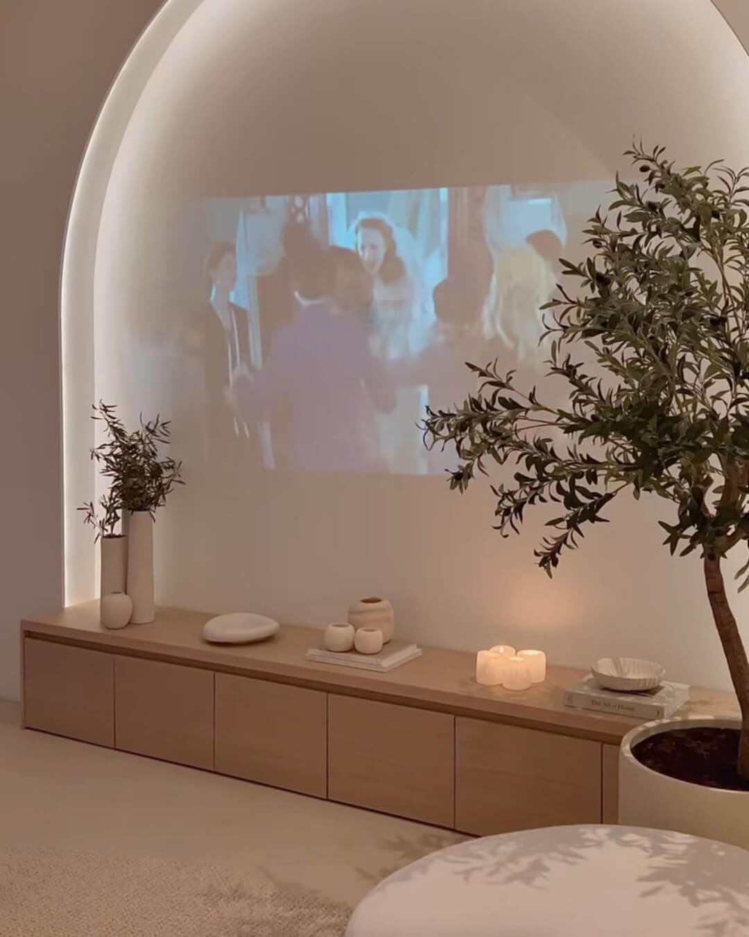 Meuble TV sur mesure en bois naturel Atlas Oak 