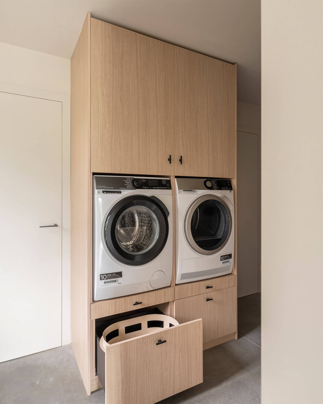 Armoire pour machine à laver sur mesure en couleur Atlas Oak