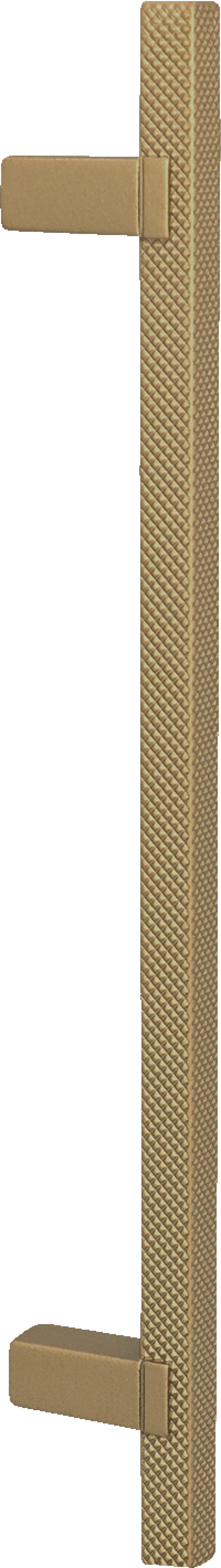 Poignée Diamond en laiton taillée, sur pied. Longueur : 21 cm. Disponible sur la boutique en ligne de Custoro.