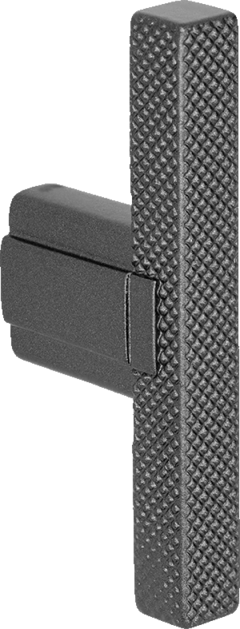 Poignée T-Diamond anthracite, modèle debout. Poignée gris foncé, longueur 6,5 cm. Disponible sur la boutique en ligne de Custoro.