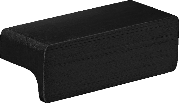 Poignée Mini Bar horizontale en noir brossé. Diamètre : 5 cm. Disponible sur la boutique en ligne de Custoro.