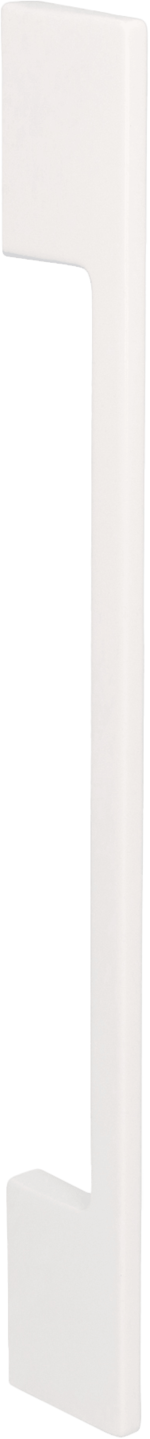 Poignée double blanche, verticale. Blanc lisse, longueur 19,2 cm. Disponible sur la boutique en ligne de Custoro.