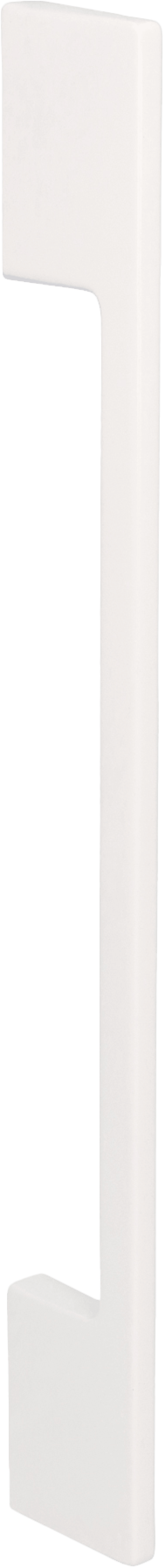 Poignée double blanche, verticale. Blanc lisse, longueur 19,2 cm. Disponible sur la boutique en ligne de Custoro.