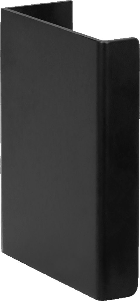 Poignée Mini Pure noire, verticale. Longueur : 5 cm, noir mat. Disponible sur la boutique en ligne de Custoro.