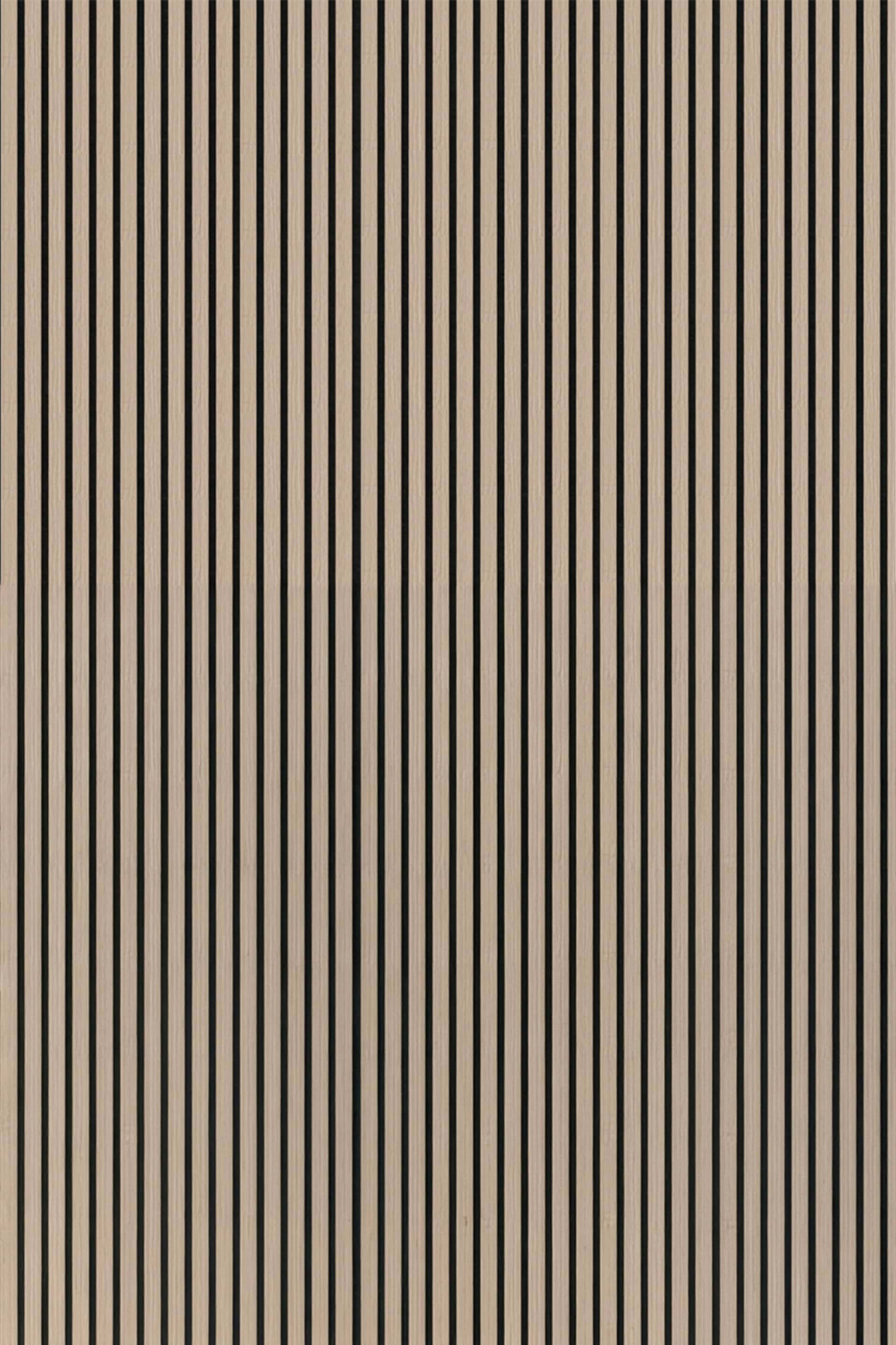 Vue de dessous d'un panneau mural acoustique en chêne ivoire avec feutre. Disponible à l'unité dans la boutique en ligne de Custoro.