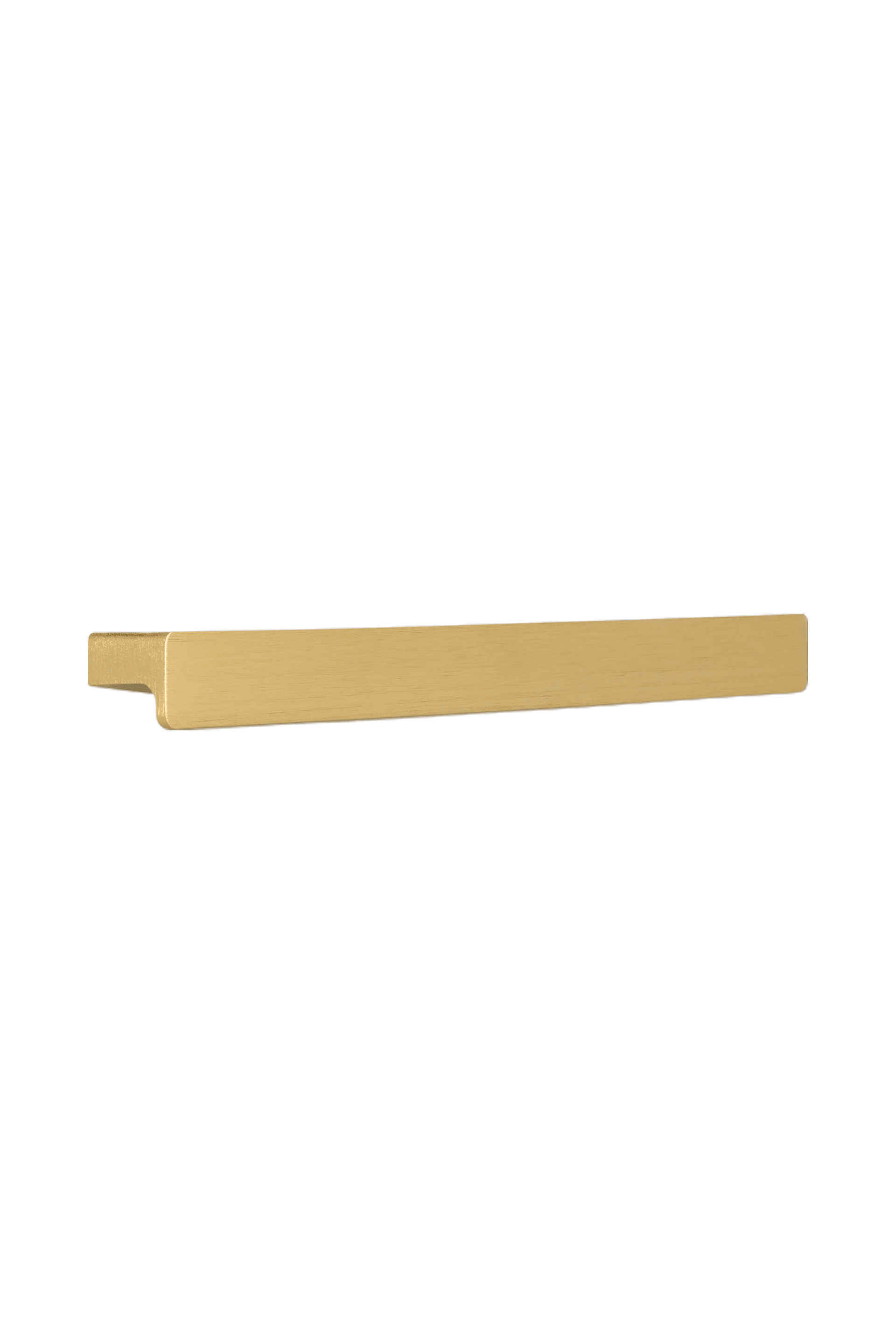 Poignée Bar en laiton, horizontale. Finition or brossé, longueur 20 cm. Disponible sur la boutique en ligne de Custoro.