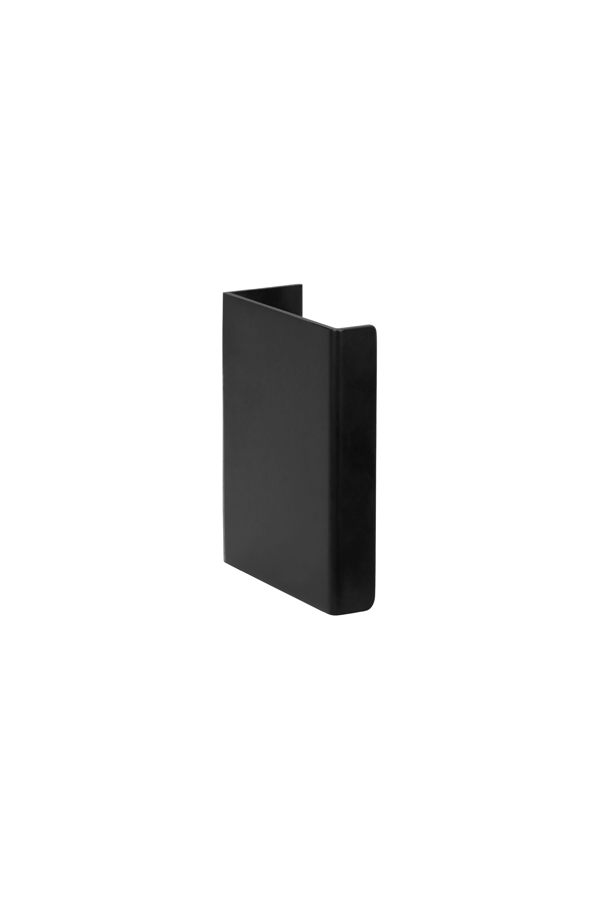 Poignée Mini Pure noire, verticale. Longueur : 5 cm, noir mat. Disponible sur la boutique en ligne de Custoro.