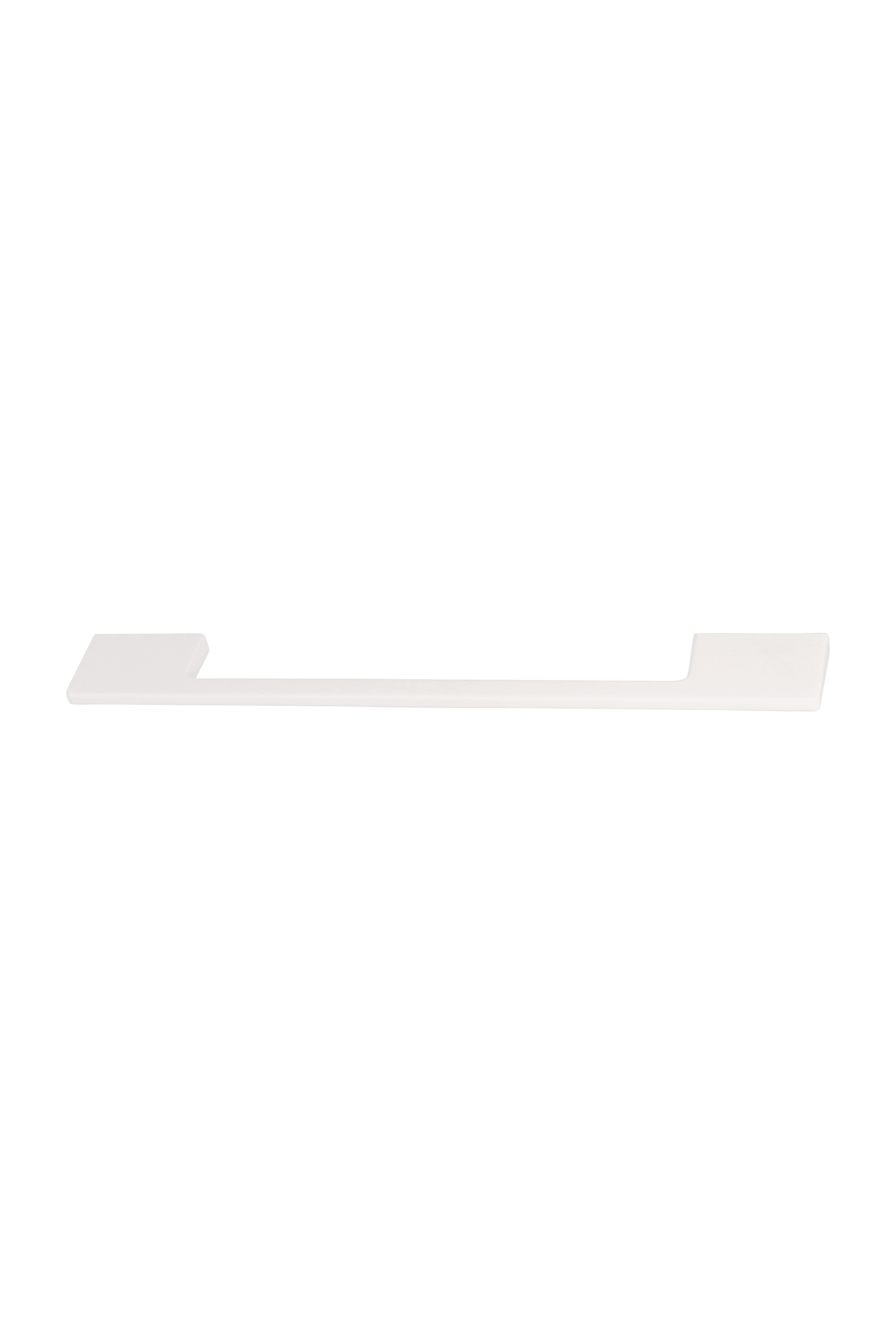 Poignée double blanche, horizontale. Longueur : 19,2 cm. Disponible sur la boutique en ligne de Custoro.