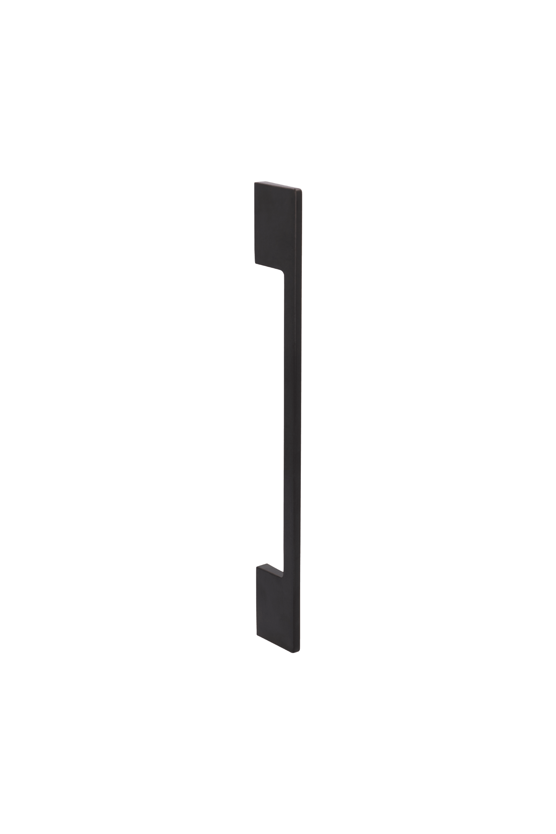 Twin poignée verticale noire. Noir intemporel, longueur 19,2 cm. Disponible sur la boutique en ligne de Custoro.